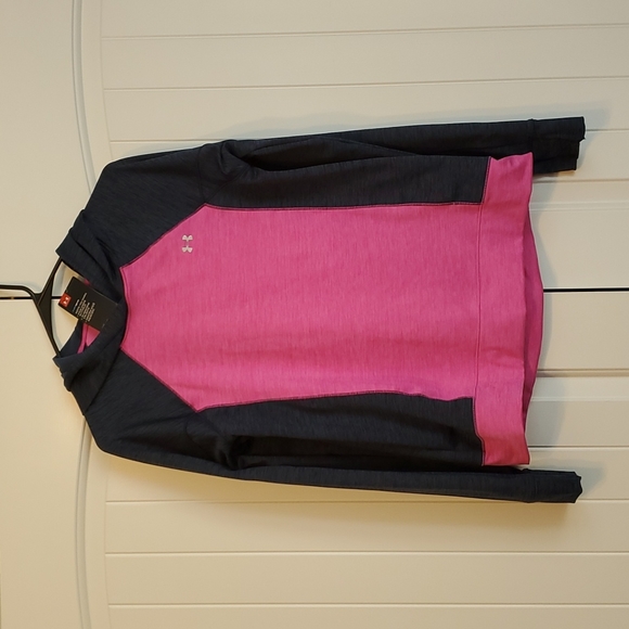 Under Armour Tops - NWT Under Armour Womens Hoodie Size Large Pink & Blue/Grey